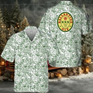 Ballantine Summer Doodle Art Hawaiian Shirt