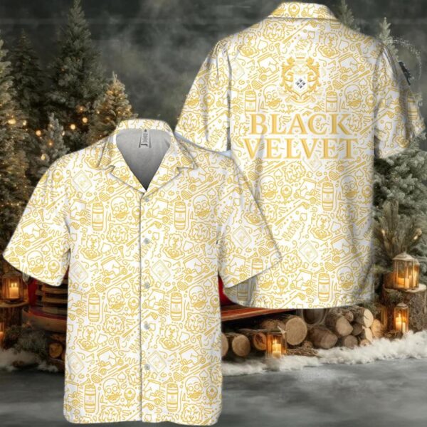 Black Velvet Summer Doodle Art Hawaiian Shirt