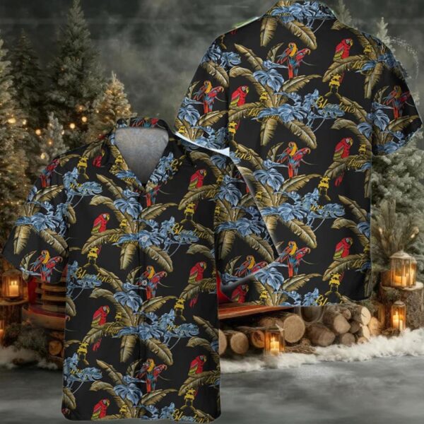 Brown Blanton’s Red Parrots Hawaiian Shirt