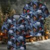 Bud Light Palm Leaves Print Hawaiian Shirt