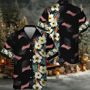 Budweiser Tropical Floral Hawaiian Shirt