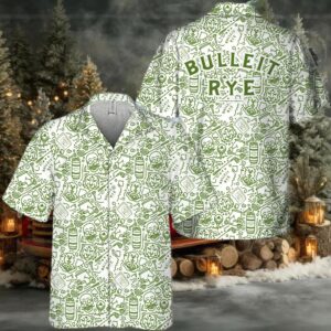 Bulleit Rye Summer Doodle Art Hawaiian Shirt