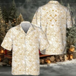 Bumbu Rum Summer Doodle Art Hawaiian Shirt