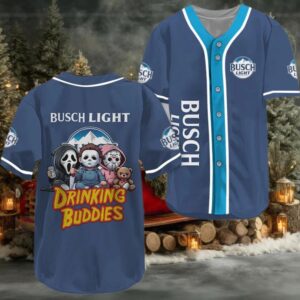 Busch Light Halloween Drinking Buddies Baseball Jersey