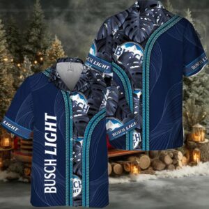 Busch Light Palm Leaves Majesty Hawaiian Shirt