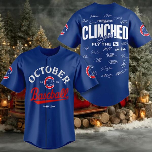 Cubs Clinched Fly The W 2025 Jersey