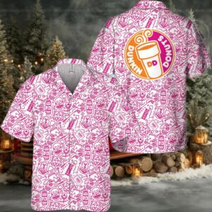 Dunkin’ Donuts Summer Doodle Art Hawaiian Shirt