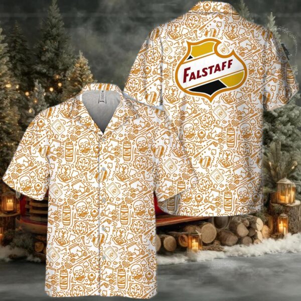 Falstaff Summer Doodle Art Hawaiian Shirt