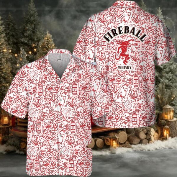 Fireball Summer Doodle Art Hawaiian Shirt