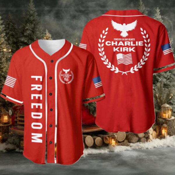 Freedom Charlie Kirk Baseball Jersey