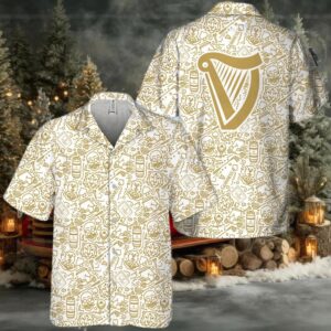 Guinness Summer Doodle Art Hawaiian Shirt