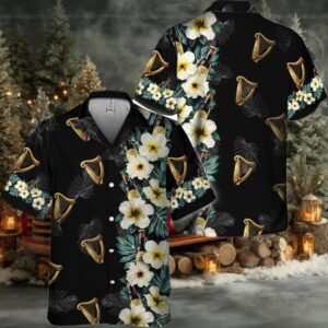 Guinness Tropical Floral Hawaiian Shirt