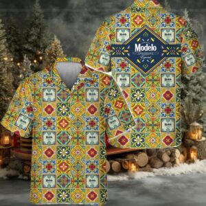 Modelo Azulejo Inspired Hawaiian Shirt