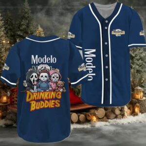 Modelo Halloween Drinking Buddies Baseball Jersey