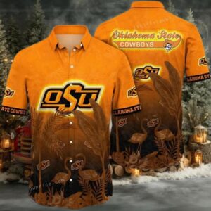 NCAA Oklahoma State Cowboys Flower Hawaiian Shirt 3D Shirt, Oklahoma State Cowboys Football Gifts