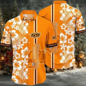 NCAA Oklahoma State Cowboys Flower Hawaiian Shirt 3D Shirt Oklahoma State Cowboys pride