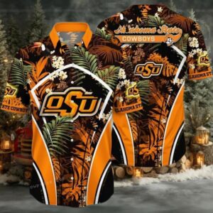NCAA Oklahoma State Cowboys Flower Hawaiian Shirt 3D Shirt