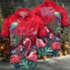NCAA Ole Miss Rebels Flower Button Up Hawaiian Shirt 3D Shirt