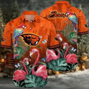 NCAA Oregon State Beavers Flower Cheap Hawaiian Shirt 3D Shirt Oregon State Beavers Father’s Day