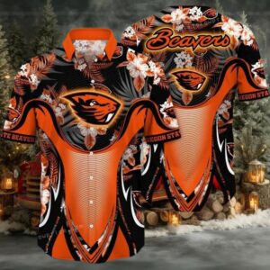 NCAA Oregon State Beavers Flower Cheap Hawaiian Shirt 3D Shirt Oregon State Beavers