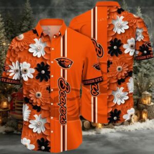 NCAA Oregon State Beavers Flower Cheap Hawaiian Shirt 3D Shirt