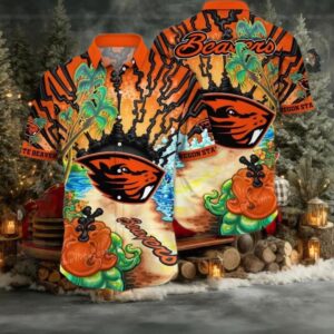 NCAA Oregon State Beavers Flower Hawaiian Shirt 3D Shirt