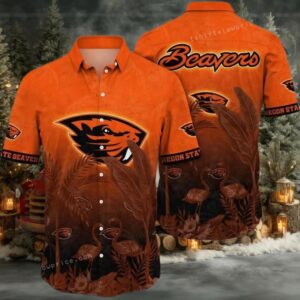 NCAA Oregon State Beavers Flower Hawaiian Shirt Outfit 3D Shirt
