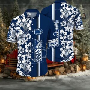 NCAA Penn State Nittany Lions Flower Hawaiian Shirt 3D Shirt