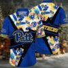 NCAA Pittsburgh Panthers Flower Button Up Hawaiian Shirt 3D Shirt