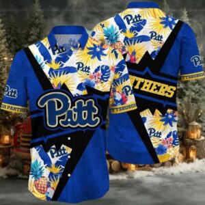 NCAA Pittsburgh Panthers Flower Hawaiian Shirt Outfit 3D Shirt