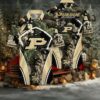 NCAA Purdue Boilermakers Flower Hawaiian Shirt Outfit 3D Shirt