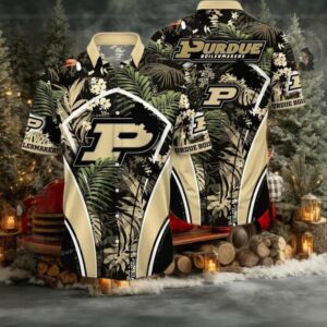NCAA Purdue Boilermakers Flower Hawaiian Shirt 3D Shirt, Gifts For Purdue Boilermakers Fans