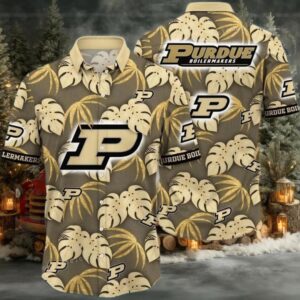 NCAA Purdue Boilermakers Flower Hawaiian Shirt 3D Shirt Purdue Boilermakers