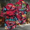 NCAA Rutgers Scarlet Knights Flower Button Up Hawaiian Shirt 3D Shirt
