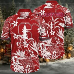 NCAA Stanford Cardinal Flower Hawaiian Shirt Outfit 3D Shirt