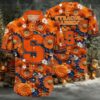 NCAA Syracuse Orange Flower Hawaiian Shirt Outfit 3D Shirt