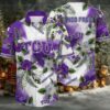 NCAA Tcu Horned Frogs Flower Button Up Hawaiian Shirt 3D Shirt
