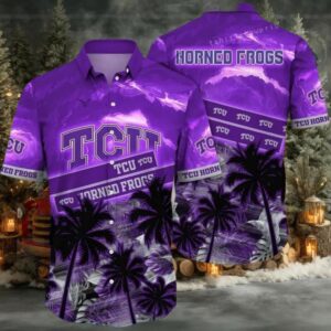 NCAA Tcu Horned Frogs Flower Hawaiian Shirt Outfit 3D Shirt