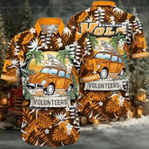 NCAA Tennessee Volunteers Flower Cheap Hawaiian Shirt 3D Shirt