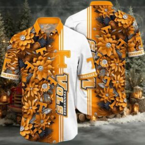 NCAA Tennessee Volunteers Flower Custom Hawaiian Shirt Outfit 3D Shirt