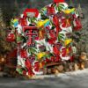 NCAA Texas Tech Red Raiders Flower Hawaiian Shirt 3D Shirt Texas Tech Red Raiders