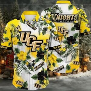 NCAA Ucf Knights Flower Hawaiian Shirt Outfit 3D Shirt Ucf Knights Football