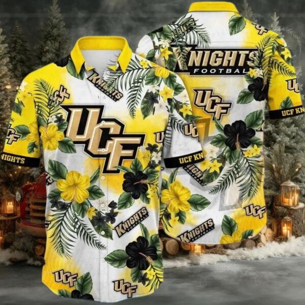 NCAA Ucf Knights Flower Hawaiian Shirt Outfit 3D Shirt Ucf Knights Football