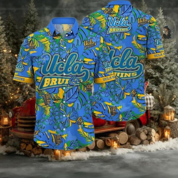 NCAA Ucla Bruins Flower Button Up Hawaiian Shirt 3D Shirt