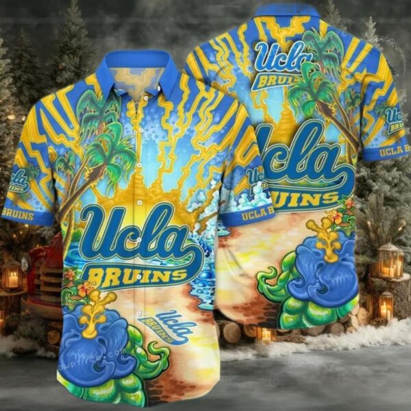 NCAA Ucla Bruins Flower Hawaiian Shirt Outfit 3D Shirt Unique Ucla Bruins