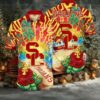 NCAA Usc Trojans Flower Hawaiian Shirt Outfit 3D Shirt Usc Trojans Football