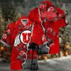 NCAA Utah Utes Flower Hawaiian Shirt Outfit 3D Shirt