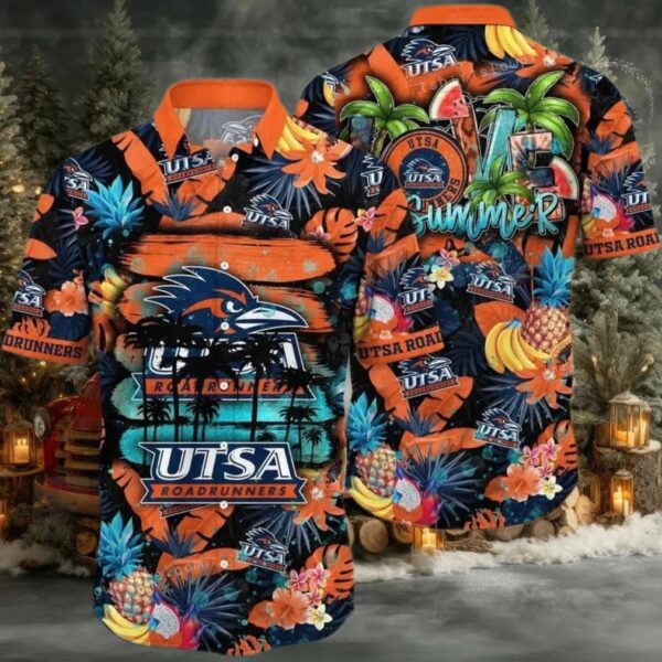 NCAA Utsa Roadrunners Flower Hawaiian Shirt 3D Shirt