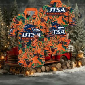 NCAA Utsa Roadrunners Flower Hawaiian Shirt Outfit 3D Shirt