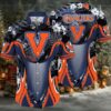 NCAA Virginia Cavaliers Flower Button Up Hawaiian Shirt 3D Shirt